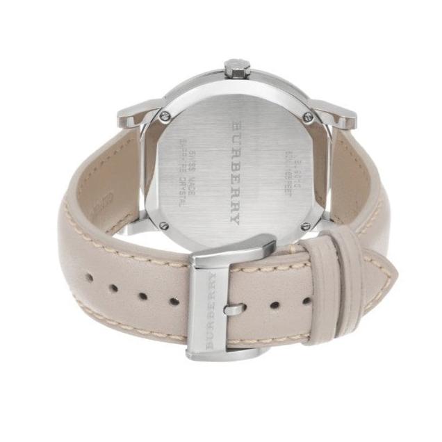 Burberry The City Silver Dial Beige Leather Strap Unisex Watch - BU9010