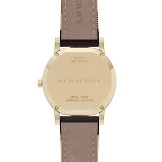 Burberry The City Gold Dial Black Leather Strap Watch for Men - BU9032