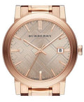 Burberry The City Rose Gold Dial Rose Gold Steel Strap Watch for Women - BU9034