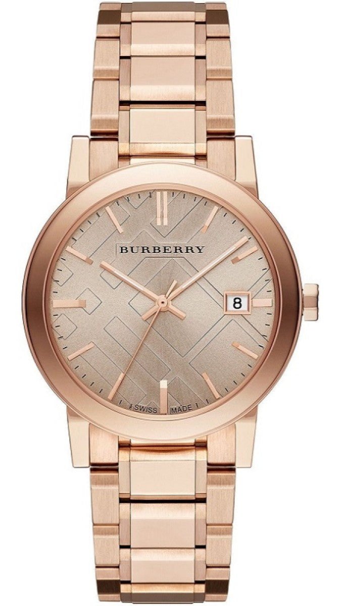 Burberry The City Rose Gold Dial Rose Gold Steel Strap Watch for Women - BU9039