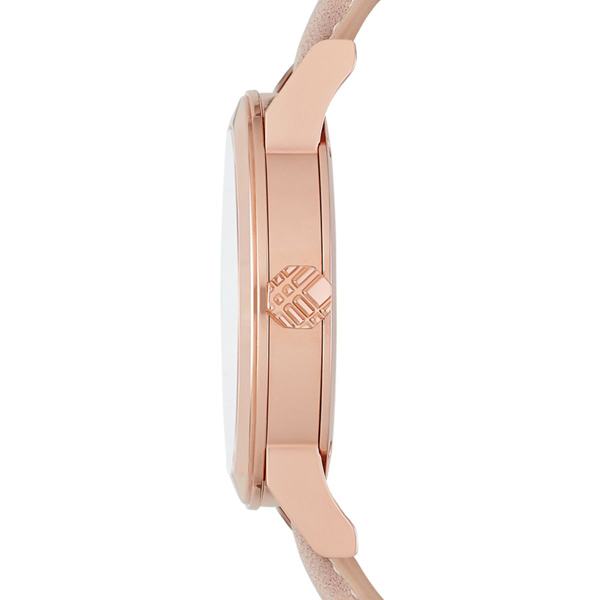 Burberry The City Beige Dial Beige Leather Strap Watch for Women - BU9109