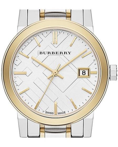 Burberry The City Silver Dial Two Tone Steel Strap Watch for Women - BU9115