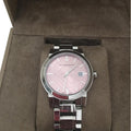 Burberry The City Pink Dial Silver Stainless Steel Strap Watch for Women - BU9124