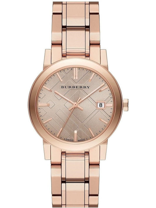 Burberry The City Diamonds Rose Gold Dial Rose Gold Steel Watch for Women - BU9126