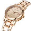 Burberry The City Diamonds Rose Gold Dial Rose Gold Steel Watch for Women - BU9126