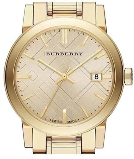 Burberry The City Gold Dial Gold Steel Strap Watch for Women - BU9134