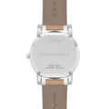 Burberry The City Silver Dial Brown Leather Strap Watch for Women - BU9136