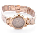 Burberry The City Beige Dial Rose Gold Steel Strap Watch for Women - BU9228