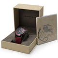 Burberry The City Chronograph Black Dial Red Rubber Strap Watch For Men - BU9805