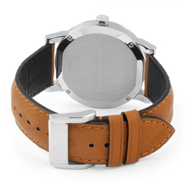 Burberry The City Black Dial Brown Leather Strap Watch for Men - BU9905