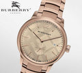 Burberry The Classic Rose Gold Dial Rose Gold Steel Strap Watch for Men - BU10013