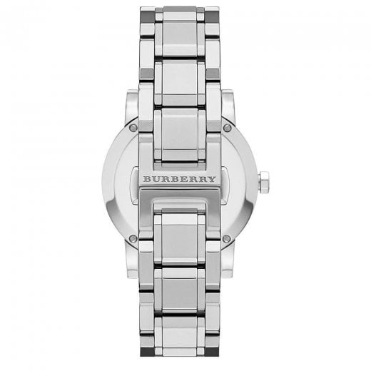 Burberry The City Pink Dial Silver Steel Strap Watch for Women - BU9124