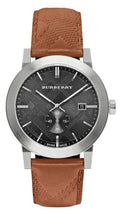 Burberry The City Black Dial Brown Leather Strap Watch for Men - BU9905