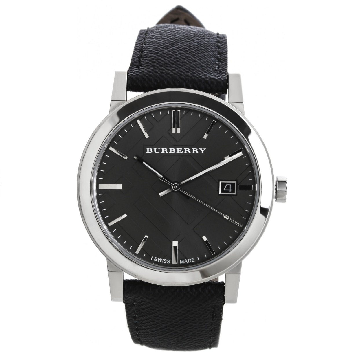 Burberry The City Black Dial Black Polyvinyl Strap Watch for Men - BU9030