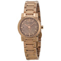 Burberry The City Beige Dial Rose Gold Steel Strap Watch for Women - BU9228