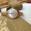 Burberry The Classic Rose Gold Dial Rose Gold Steel Strap Watch for Women - BU10116