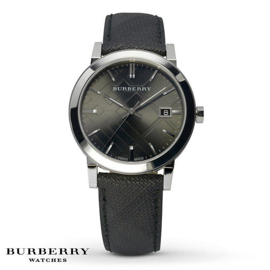 Burberry The City Black Dial Black Polyvinyl Strap Watch for Men - BU9030