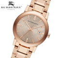 Burberry The City Rose Gold Dial Rose Gold Steel Strap Watch for Women - BU9034