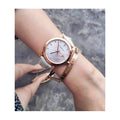 Burberry The City Silver Diamonds Dial White Leather Strap Watch for Women - BU9130