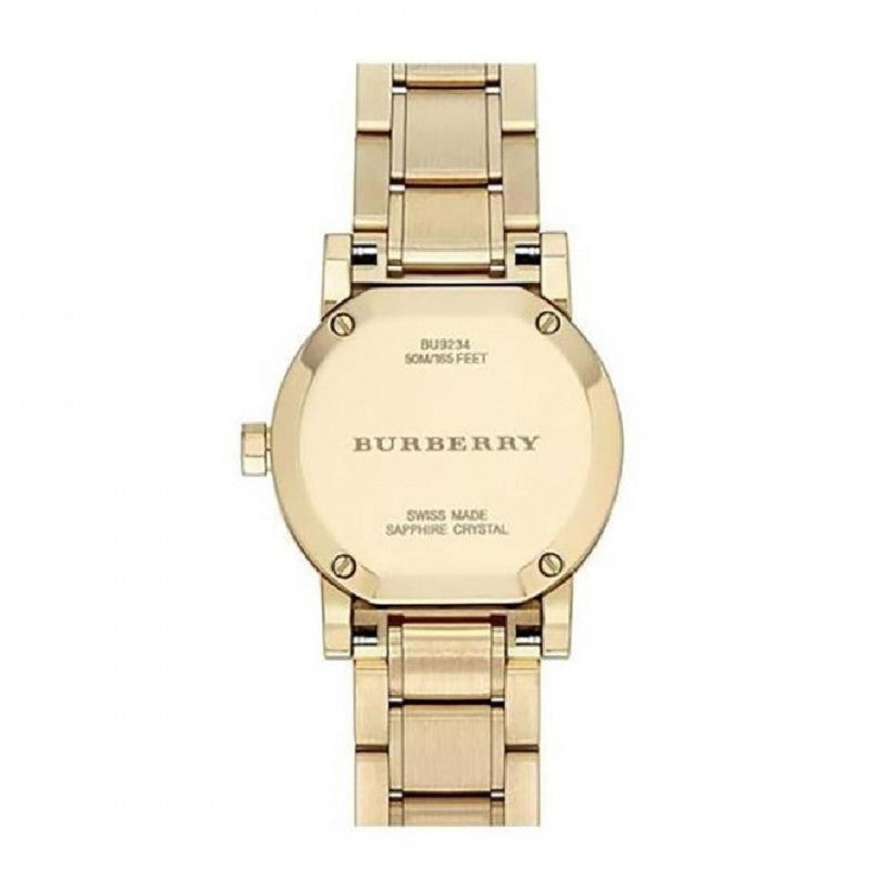 Burberry The City Gold Dial Gold Steel Strap Watch for Women - BU9234