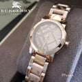 Burberry The City Rose Gold Dial Rose Gold Steel Strap Watch for Women - BU9235