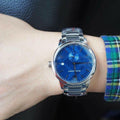 Burberry The Classic Blue Dial Silver Steel Strap Watch for Men - BU10007