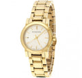 Burberry Heritage White Dial Gold Steel Strap Watch for Women - BU9203