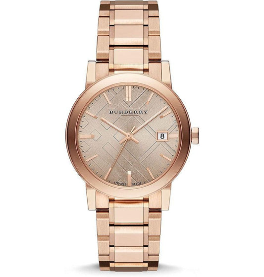 Burberry The Classic Champagne Dial Rose Gold Stainless Steel Strap Watch for Men - BU10013