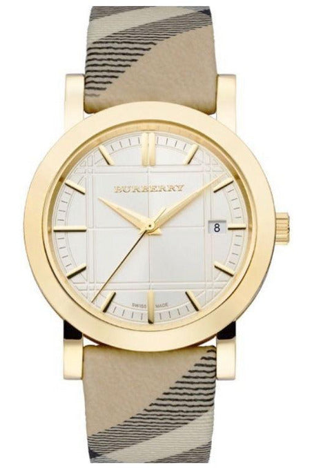 Burberry Heritage Silver Dial Leather Strap Watch for Women - BU1398