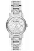 Burberry The City Diamonds Silver Dial Silver Steel Strap Watch for Women - BU9125