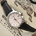 Burberry Heritage Beige Dial Brown Leather Strap Watch for Men - BU1777