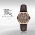 Burberry Grey Dial Brown Leather Strap Unisex Watch - BU9755