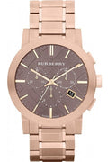 Burberry The City Grey Dial Rose Gold Steel Strap Unisex Watch - BU9754