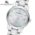 Burberry The City Diamonds Silver Dial Silver Steel Strap Watch for Women - BU9125