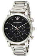 Emporio Armani Luigi Chronograph Black Dial Silver Steel Strap Watch For Men - AR1894