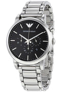 Emporio Armani Luigi Chronograph Black Dial Silver Steel Strap Watch For Men - AR1894