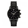 Emporio Armani Luigi Chronograph Black Dial Black Steel Strap Watch For Men - AR1507