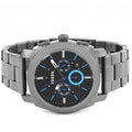 Fossil Machine Chronograph Brown Dial Grey Steel Strap Watch for Men - FS4931