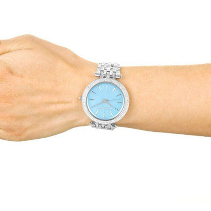 Michael Kors Darci Mother of Pearl Blue  Dial Silver Steel Strap Watch for Women - MK3515