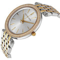 Michael Kors Darci White Dial Two Tone Steel Strap Watch for Women - MK3323