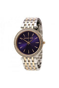 Michael Kors Darci Purple Dial Two Tone Stainless Steel Strap Watch for Women - MK3353