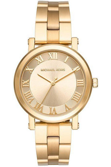 Michael Kors Norie Gold Dial Gold Steel Strap Watch for Women - MK3560