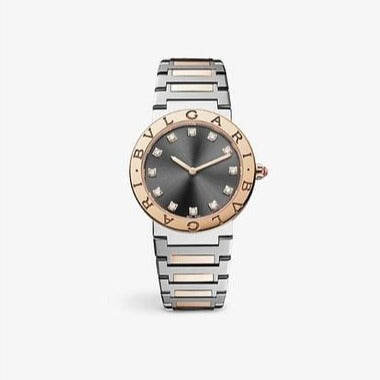 Bvlgari Lady Quartz Diamonds Grey Dial Two Tone Steel Strap Watch for Women - BVLGARI103067