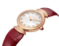 Bvlgari Divas Dream Diamonds Mother of Pearl Dial Red Leather Strap Watch for Women - DREAM102840