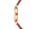 Bvlgari Divas Dream Diamonds Mother of Pearl Dial Red Leather Strap Watch for Women - DREAM102840