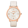 Coach Delancey White Dial White Leather Strap Watch for Women - 14502790