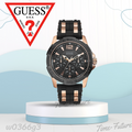 Guess Oasis Black Dial Two Tone Steel Strap Watch for Men - W0366G3