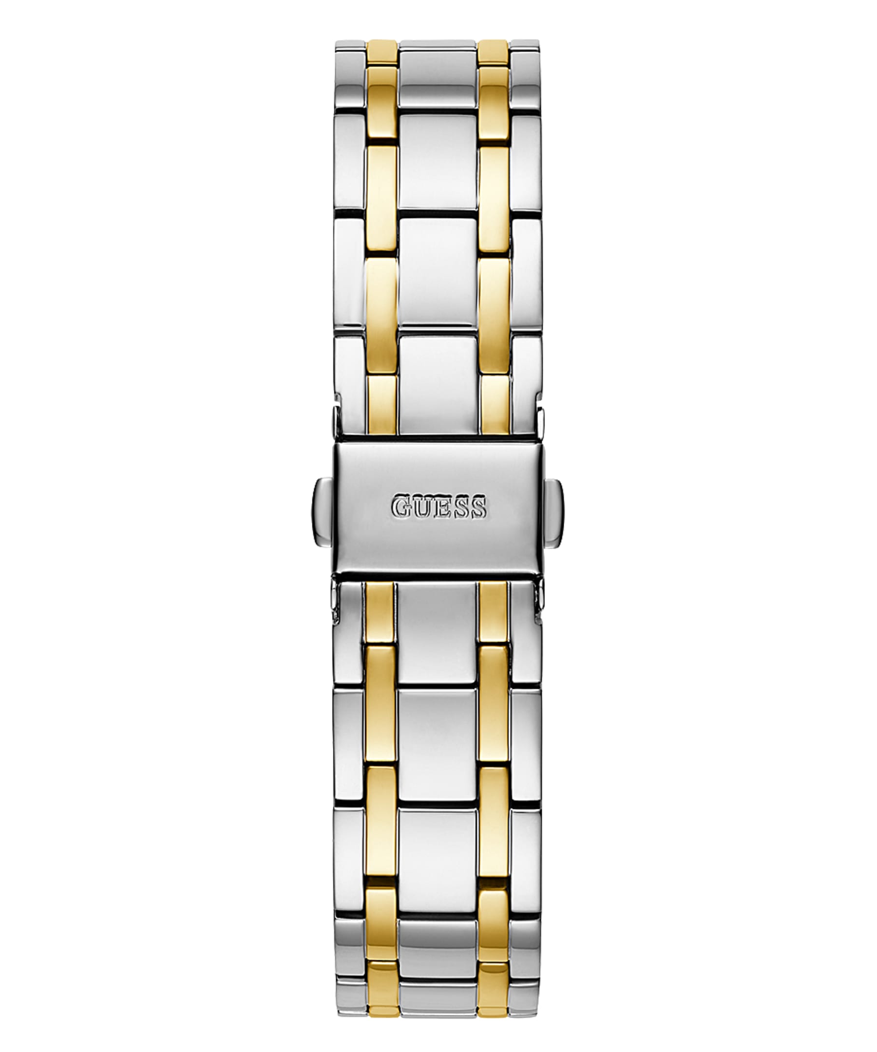 Guess Cosmo Diamonds Silver Dial Two Tone Steel Strap Watch for Women - GW0033L4