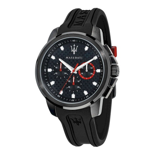 Maserati SFIDA Chronograph Quartz Stainless Steel Black Dial Watch For Men - R8851123007