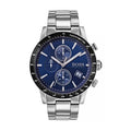 Hugo Boss Rafale Chronograph Blue Dial Silver Steel Strap Watch for Men - 1513510